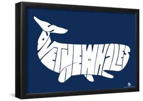 Save The Whales Text Poster-null-Framed Poster