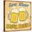 Save Water Drink Beer Vintage Poster-radubalint-Stretched Canvas