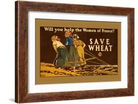 Save Wheat-Edward Penfield-Framed Art Print