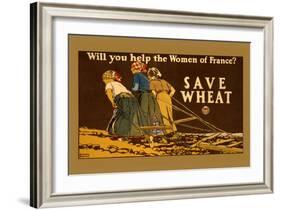 Save Wheat-Edward Penfield-Framed Art Print