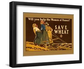 Save Wheat-Edward Penfield-Framed Art Print