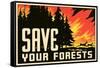 Save Your Forests Poster-null-Framed Stretched Canvas