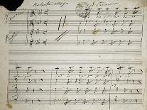 Autograph Sheet Music of Seven Last Words of Our Lord, 1856-Saverio Mercadante-Stretched Canvas