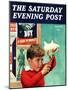 "Saving for War Bonds," Saturday Evening Post Cover, May 2, 1942-Preston Duncan-Mounted Giclee Print