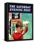 "Saving for War Bonds," Saturday Evening Post Cover, May 2, 1942-Preston Duncan-Framed Stretched Canvas