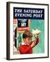 "Saving for War Bonds," Saturday Evening Post Cover, May 2, 1942-Preston Duncan-Framed Giclee Print