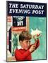 "Saving for War Bonds," Saturday Evening Post Cover, May 2, 1942-Preston Duncan-Mounted Giclee Print