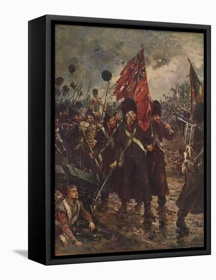 'Saving the Colours: the Guards at the Battle of Inkerman, 1854' (1906)-Robert Gibb-Framed Stretched Canvas