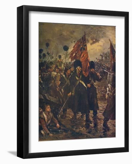 'Saving the Colours: the Guards at the Battle of Inkerman, 1854' (1909)-Robert Gibb-Framed Giclee Print