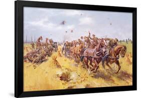 Saving the Guns at Le Cateau, 1969-Terence Cuneo-Framed Giclee Print