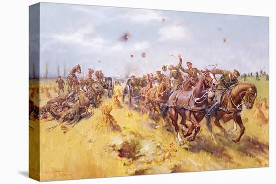 Saving the Guns at Le Cateau, 1969-Terence Cuneo-Stretched Canvas