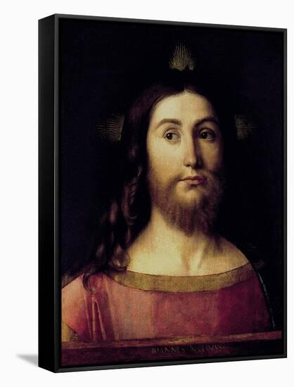 Saviour of the World-Giovanni Bellini-Framed Stretched Canvas