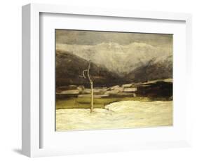 Savognino Landscape, 1886-Giovanni Segantini-Framed Giclee Print