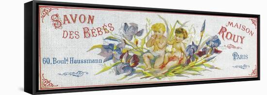 Savon Des Bebes Soap Label - Paris, France-Lantern Press-Framed Stretched Canvas