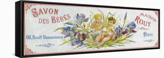 Savon Des Bebes Soap Label - Paris, France-Lantern Press-Framed Stretched Canvas