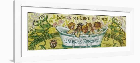 Savon Des Gentils Bebes Soap Label - Reims, France-Lantern Press-Framed Art Print