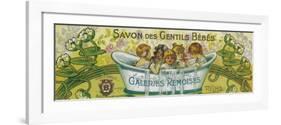 Savon Des Gentils Bebes Soap Label - Reims, France-Lantern Press-Framed Art Print