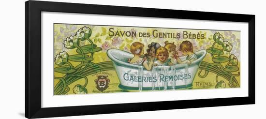 Savon Des Gentils Bebes Soap Label - Reims, France-Lantern Press-Framed Art Print