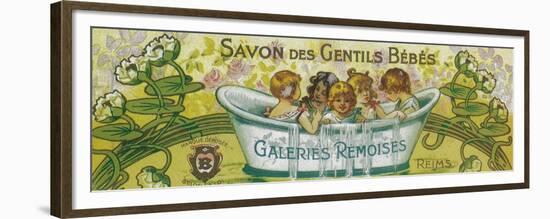 Savon Des Gentils Bebes Soap Label - Reims, France-Lantern Press-Framed Premium Giclee Print