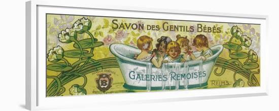 Savon Des Gentils Bebes Soap Label - Reims, France-Lantern Press-Framed Premium Giclee Print