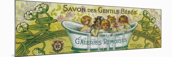 Savon Des Gentils Bebes Soap Label - Reims, France-Lantern Press-Mounted Premium Giclee Print