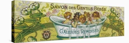 Savon Des Gentils Bebes Soap Label - Reims, France-Lantern Press-Stretched Canvas