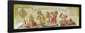 Savon Des Jolis Bebes Soap Label - Paris, France-Lantern Press-Framed Art Print