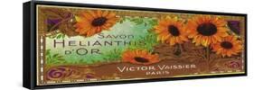 Savon Helianthis D Or Soap Label - Paris, France-Lantern Press-Framed Stretched Canvas