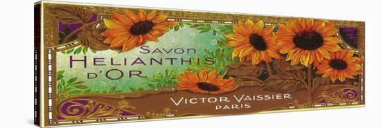 Savon Helianthis D Or Soap Label - Paris, France-Lantern Press-Stretched Canvas