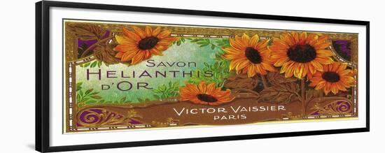 Savon Helianthis D Or Soap Label - Paris, France-Lantern Press-Framed Premium Giclee Print