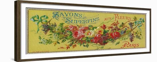 Savon Superfins Soap Label - Paris, France-Lantern Press-Framed Premium Giclee Print