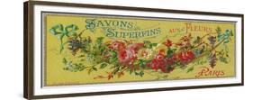 Savon Superfins Soap Label - Paris, France-Lantern Press-Framed Premium Giclee Print