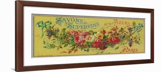 Savon Superfins Soap Label - Paris, France-Lantern Press-Framed Premium Giclee Print