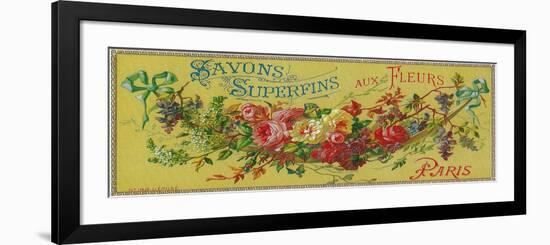 Savon Superfins Soap Label - Paris, France-Lantern Press-Framed Premium Giclee Print