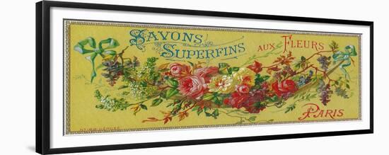 Savon Superfins Soap Label - Paris, France-Lantern Press-Framed Premium Giclee Print