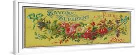 Savon Superfins Soap Label - Paris, France-Lantern Press-Framed Premium Giclee Print