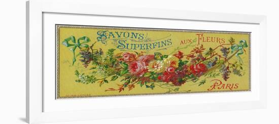 Savon Superfins Soap Label - Paris, France-Lantern Press-Framed Art Print