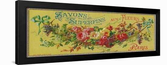 Savon Superfins Soap Label - Paris, France-Lantern Press-Framed Art Print