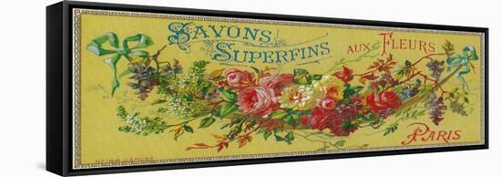 Savon Superfins Soap Label - Paris, France-Lantern Press-Framed Stretched Canvas