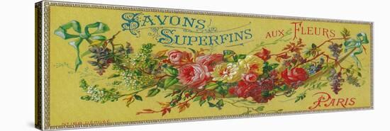 Savon Superfins Soap Label - Paris, France-Lantern Press-Stretched Canvas