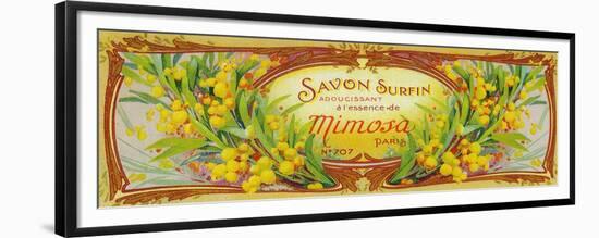 Savon Surfin Soap Label - Paris, France-Lantern Press-Framed Premium Giclee Print