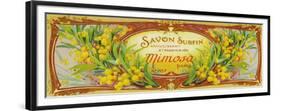 Savon Surfin Soap Label - Paris, France-Lantern Press-Framed Premium Giclee Print