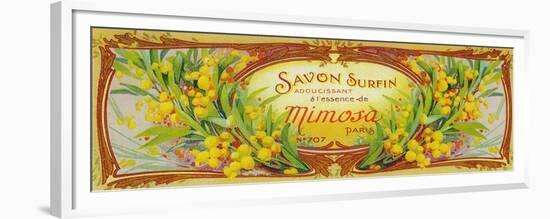 Savon Surfin Soap Label - Paris, France-Lantern Press-Framed Premium Giclee Print