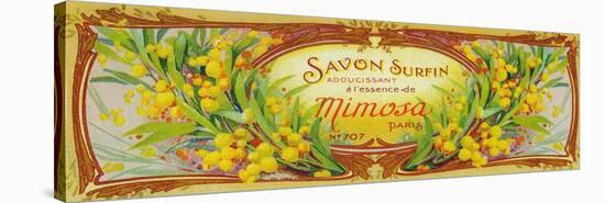 Savon Surfin Soap Label - Paris, France-Lantern Press-Stretched Canvas