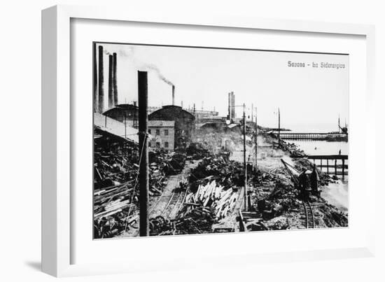 Savona Iron and Steelworks, Postcard, Italy, 20th Century-null-Framed Giclee Print