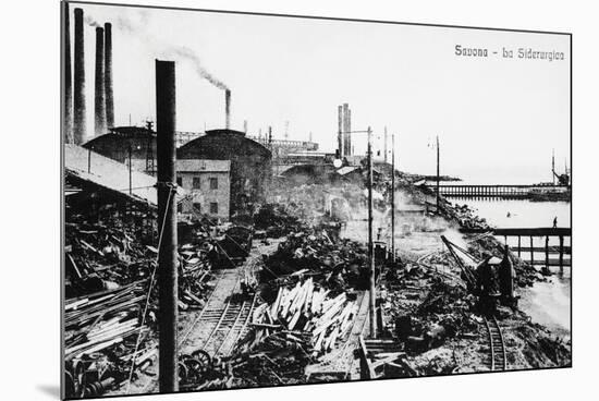 Savona Iron and Steelworks, Postcard, Italy, 20th Century-null-Mounted Giclee Print