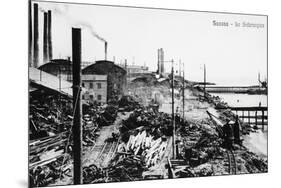 Savona Iron and Steelworks, Postcard, Italy, 20th Century-null-Mounted Giclee Print