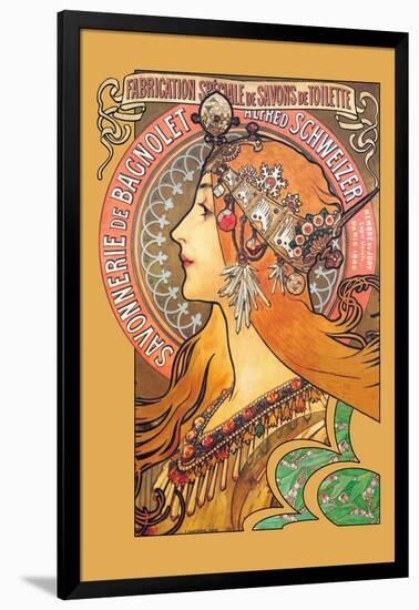 Savonnerie de Bagnolet-Alphonse Mucha-Framed Art Print