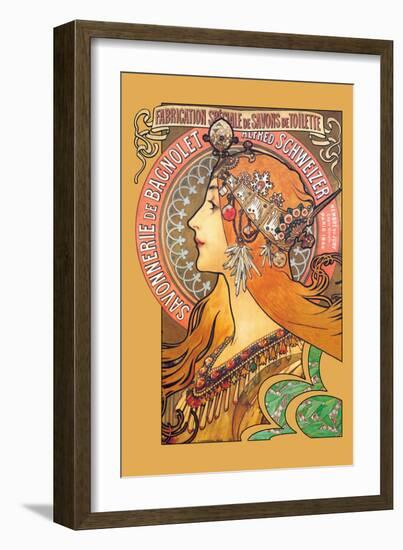 Savonnerie de Bagnolet-Alphonse Mucha-Framed Art Print