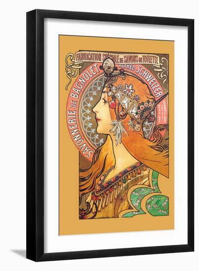Savonnerie de Bagnolet-Alphonse Mucha-Framed Art Print